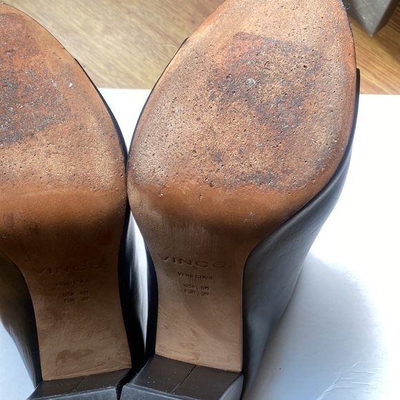 VINCE Woman black leather heels, size 9/39 - Picture 16 of 16